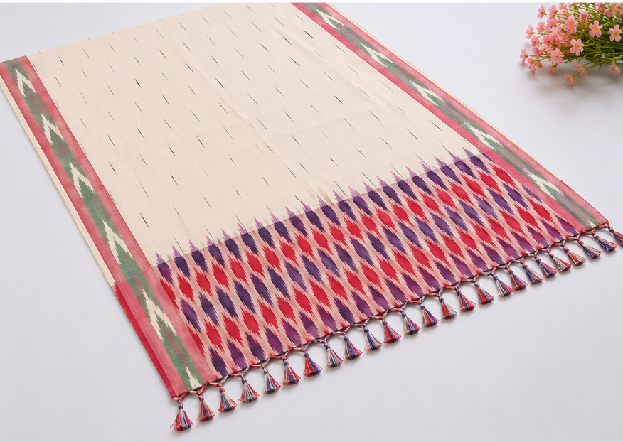 Ikkat Pure Cotton Dress Materials Set - Image 4