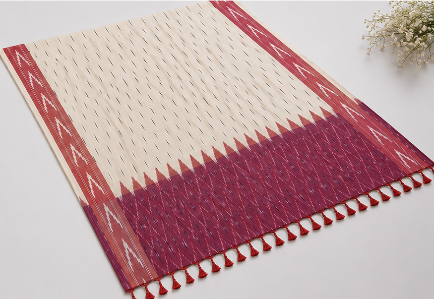 Ikkat Pure Cotton Dress Material Set - Image 4