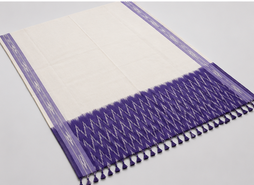 Ikkat Pure Cotton Dress Material Set - Image 4