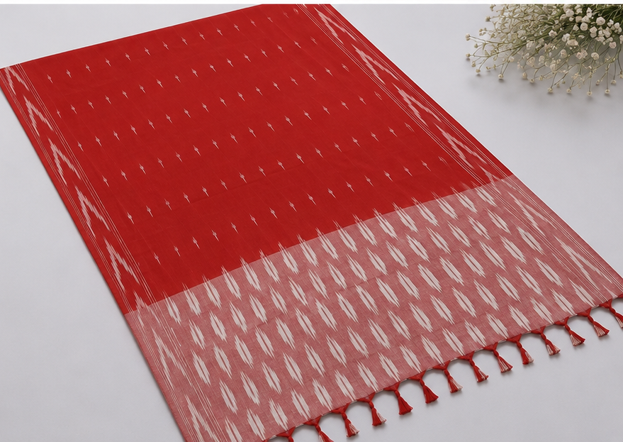 Ikkat Pure Cotton Dress Material Set - Image 4