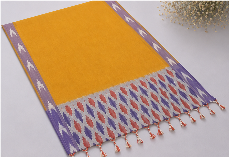 Ikkat Pure Cotton Dress Material Set - Image 3