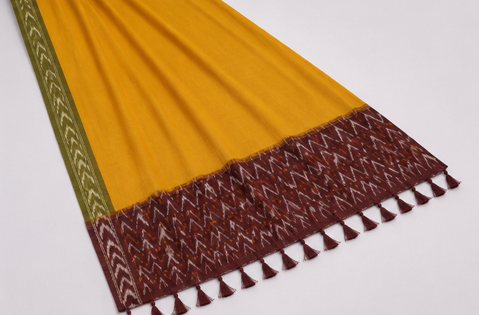 Ikkat Pure Cotton Dress Material Set - Image 4