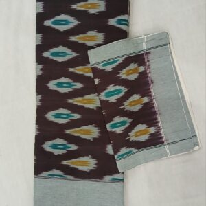 pochampally double cart bed sheet violet and grey