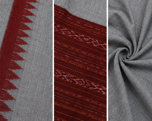 Handloom Sambalpuri Ikat Cotton Dress Material Set - Image 5