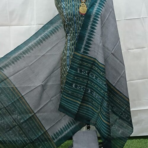 handloom sambalpuri ikat cotton dress material set | blue (copy)