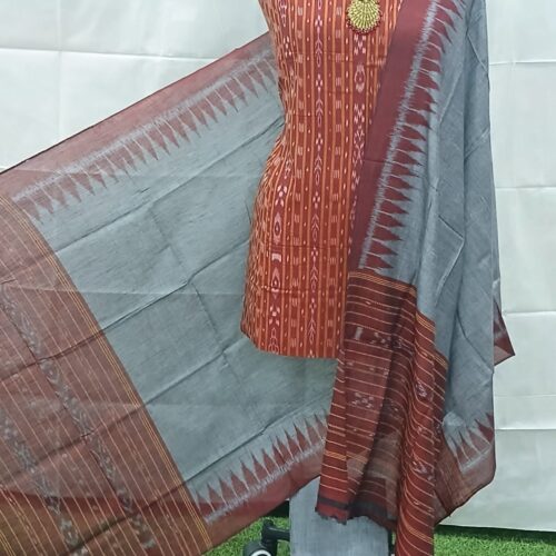 handloom sambalpuri ikat cotton dress material set | yellow (copy)