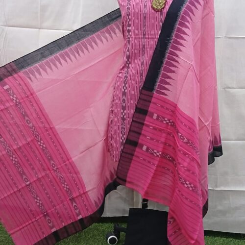 handloom sambalpuri ikat cotton dress material set | green (copy)