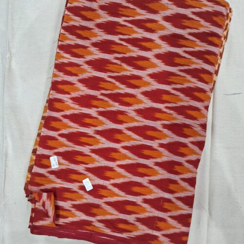 ikkat pure cotton fabric | pink