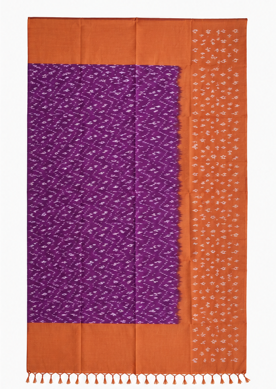 Mercerized Cotton Duppata | Purple - Image 2
