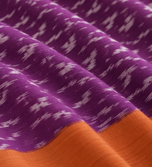 Mercerized Cotton Duppata | Purple - Image 4