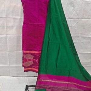 pochampally ikat lime blue ikat border handloom set (copy)