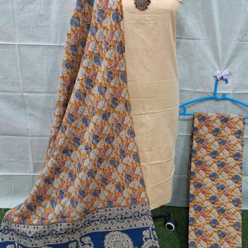 kalamkari printed dress materials set