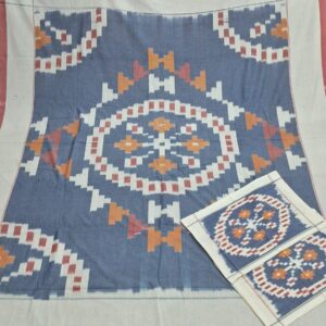 Home pochampally konark design bed sheets | blue