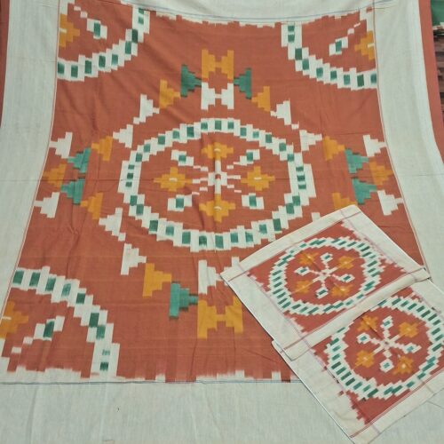 pochampally konark design bed sheets | brown (copy)