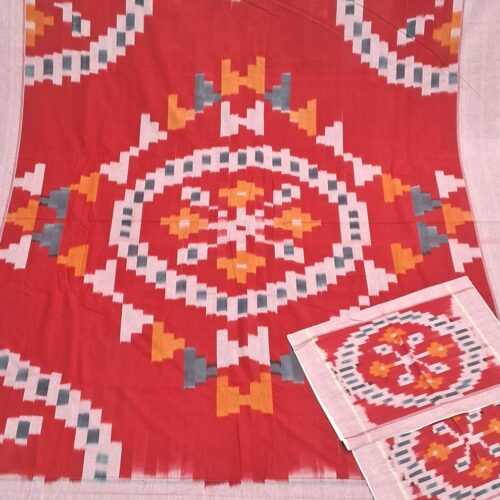 pochampally konark design bed sheets | orange (copy)