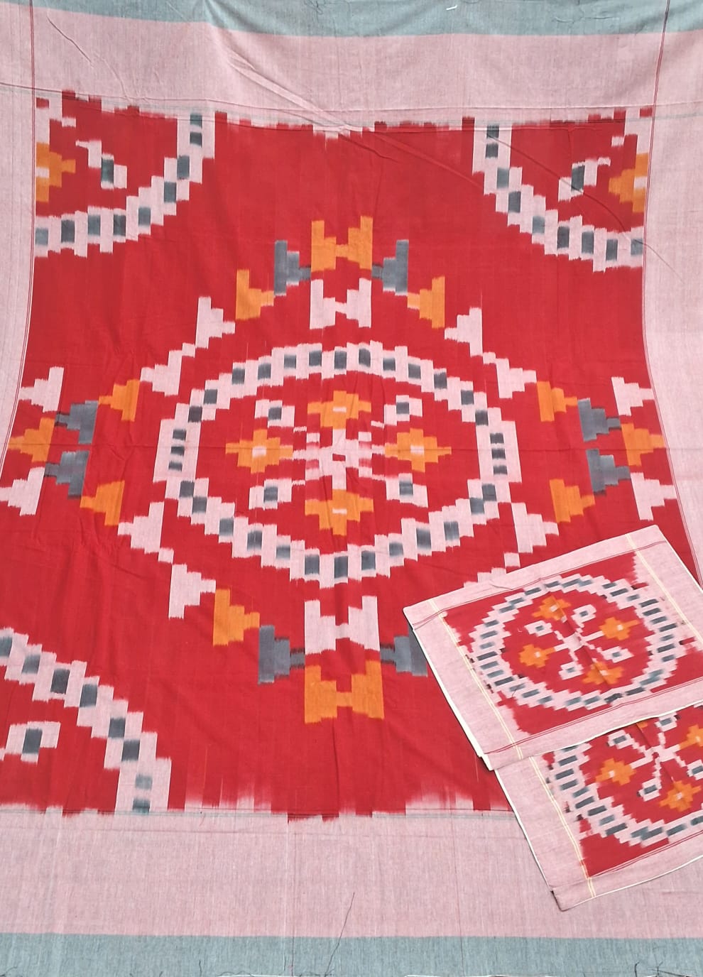 pochampally konark design bed sheets | orange (copy) pochampally konark design bed sheets | orange (copy)