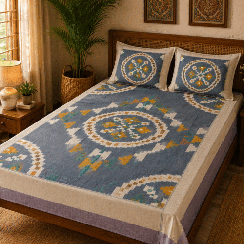 Pochampally Konark Design Bed Sheets