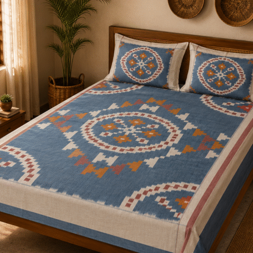 Pochampally Konark Design Bed Sheets