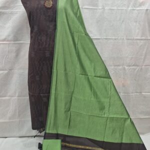 pochampally ikat green ikat border handloom set