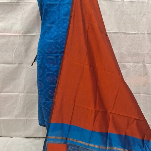 pochampally ikat green ikat border handloom set (copy)