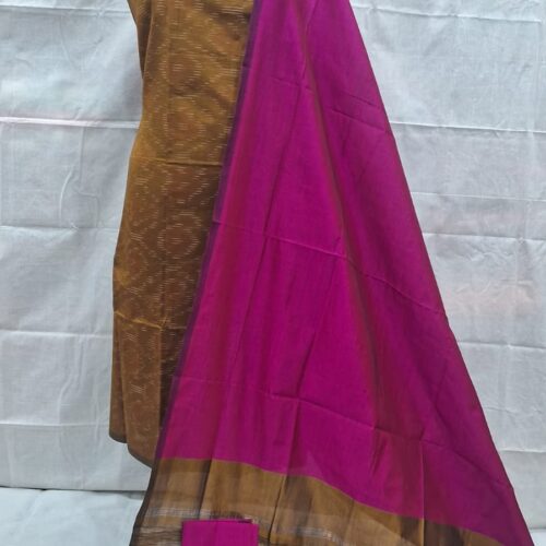 pochampally ikat green ikat border handloom set (copy)