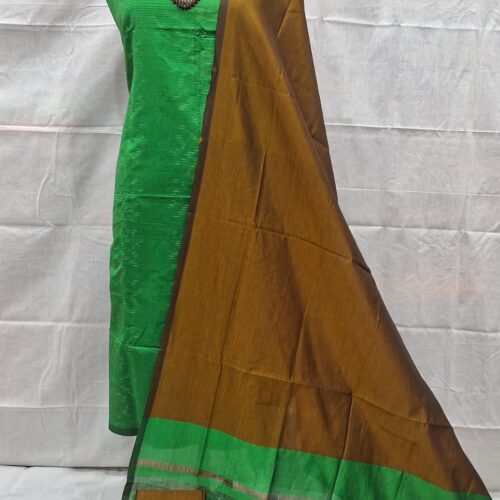 pochampally ikat green ikat border handloom set (copy)