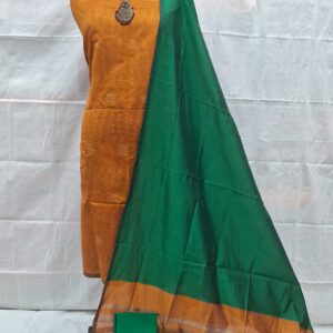 pochampally ikat green ikat border handloom set (copy)