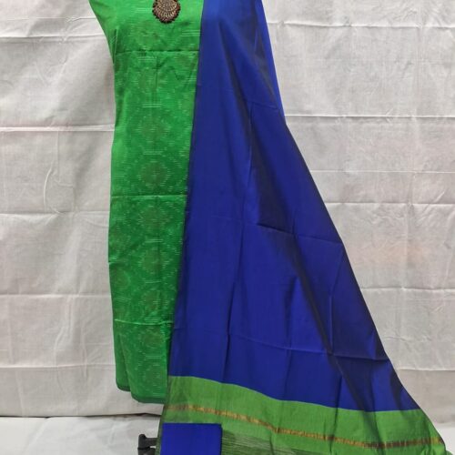 pochampally ikat green ikat border handloom set (copy)