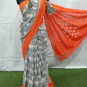 ikkat maciress cotton sarees