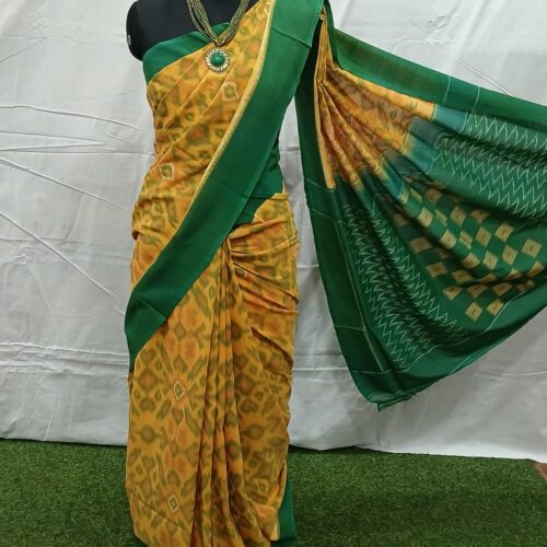 ikkat maciress cotton sarees