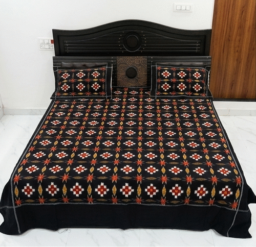 Ikkat Cotton Bed Sheets