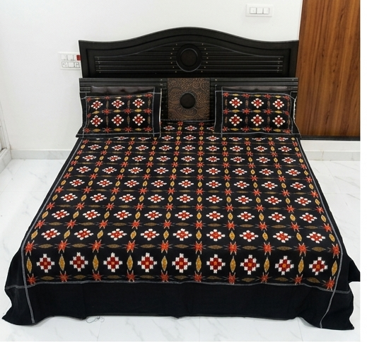Ikkat Cotton Bed Sheets