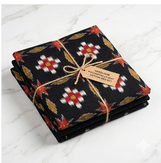 Ikkat Cotton Bed Sheets - Image 2