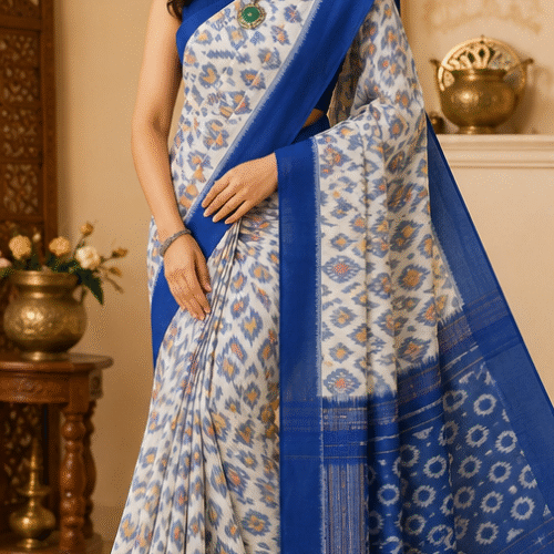 Ikkat Maciress Cotton Sarees