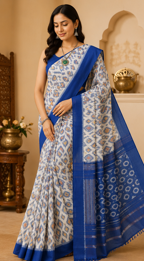 Ikkat Maciress Cotton Sarees
