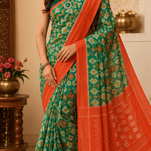 Ikkat Maciress Cotton Sarees