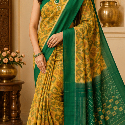 Ikkat Maciress Cotton Sarees