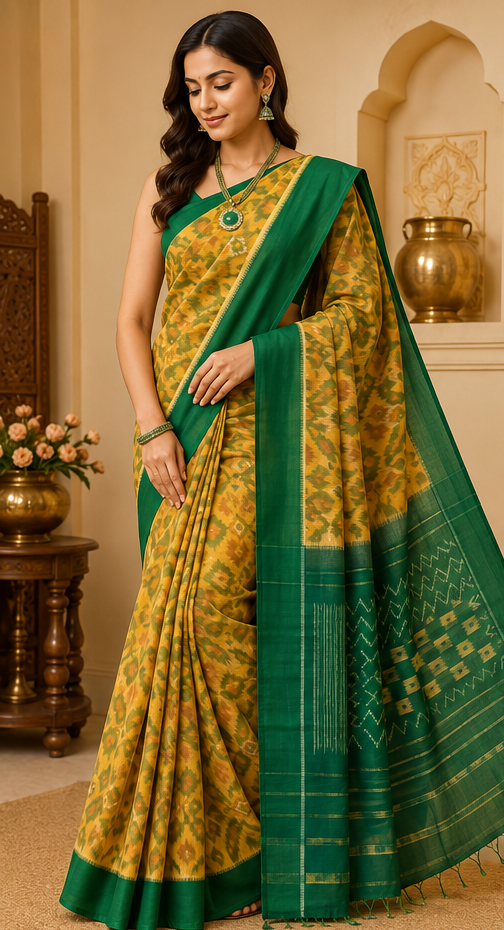 Ikkat Maciress Cotton Sarees
