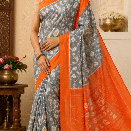 Ikkat Maciress Cotton Sarees
