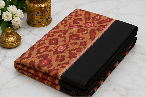 Ikkat Maciress Cotton Sarees - Image 3