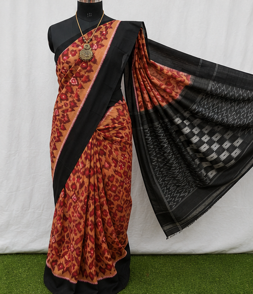 Ikkat Maciress Cotton Sarees - Image 4