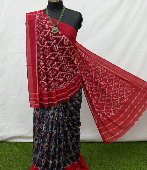 Ikkat Maciress Cotton Sarees - Image 4
