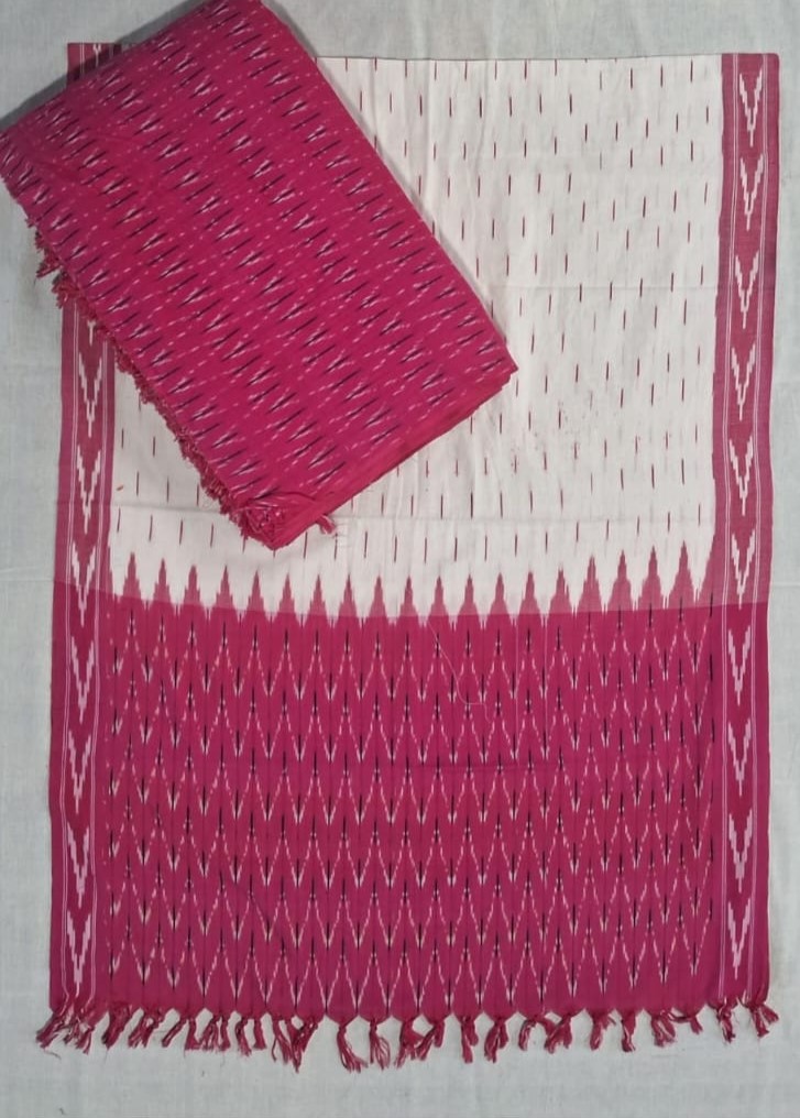 ikkat pure cotton dress material set