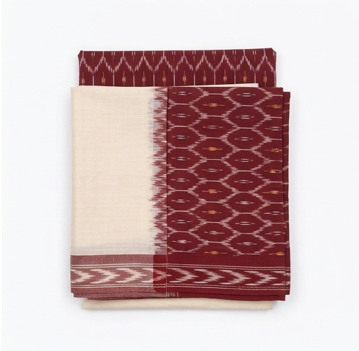 Ikkat Pure Cotton Dress Material Set - Image 3