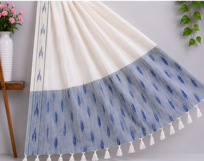 Ikkat Pure Cotton Dress Material Set - Image 4