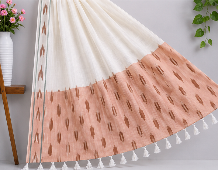 Ikkat Pure Cotton Dress Material Set - Image 4