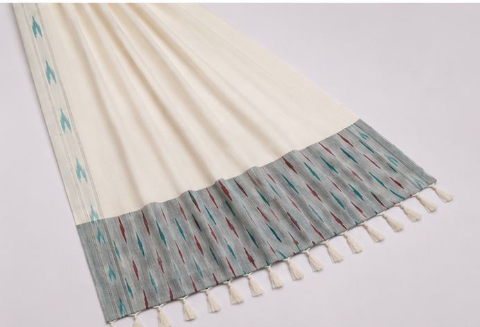 Ikkat Pure Cotton Dress Material Set - Image 4