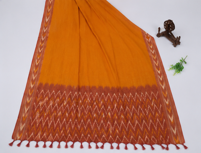 Ikkat Pure Cotton Dress Material Set - Image 4