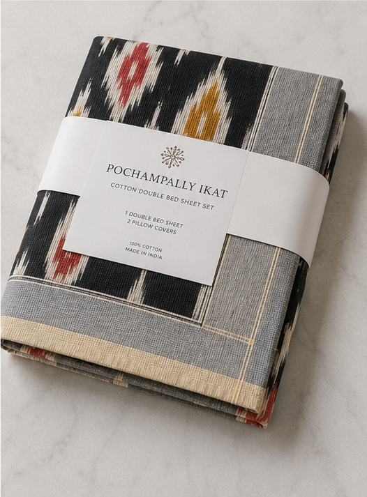 Pochampally Handmade Bed Sheets - Image 4