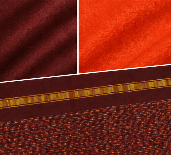 Pochampally Silk-Cotton Dress Material Set - Image 3